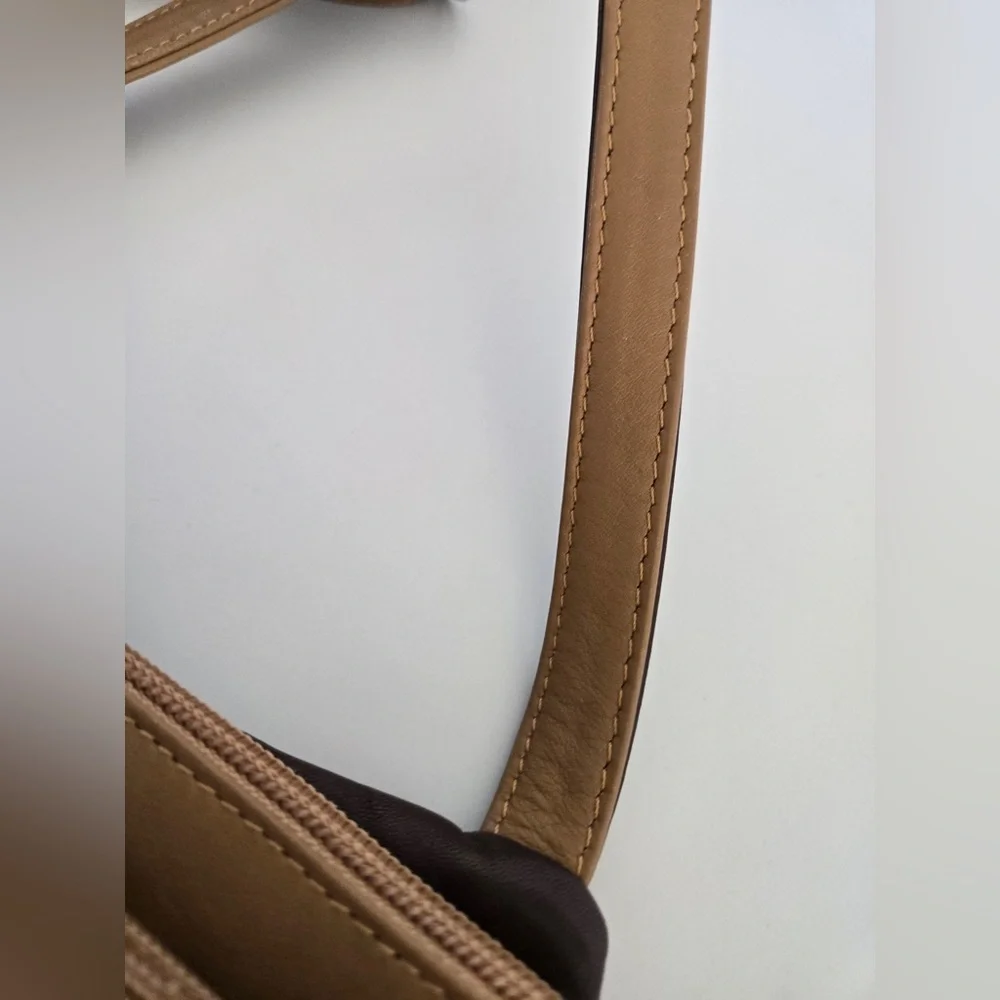 Peruzzi Made in Florence Genuine Leather Brown Crossbody Bag | Italian Leather
